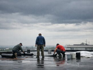Devadesátky, práce na střeše