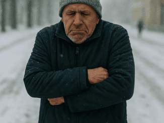 člověk kterému je zima