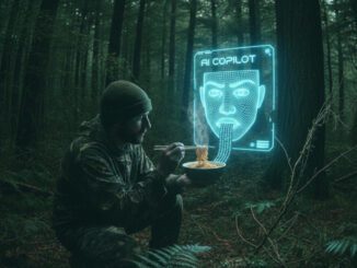 AI Copilot v lese - satira